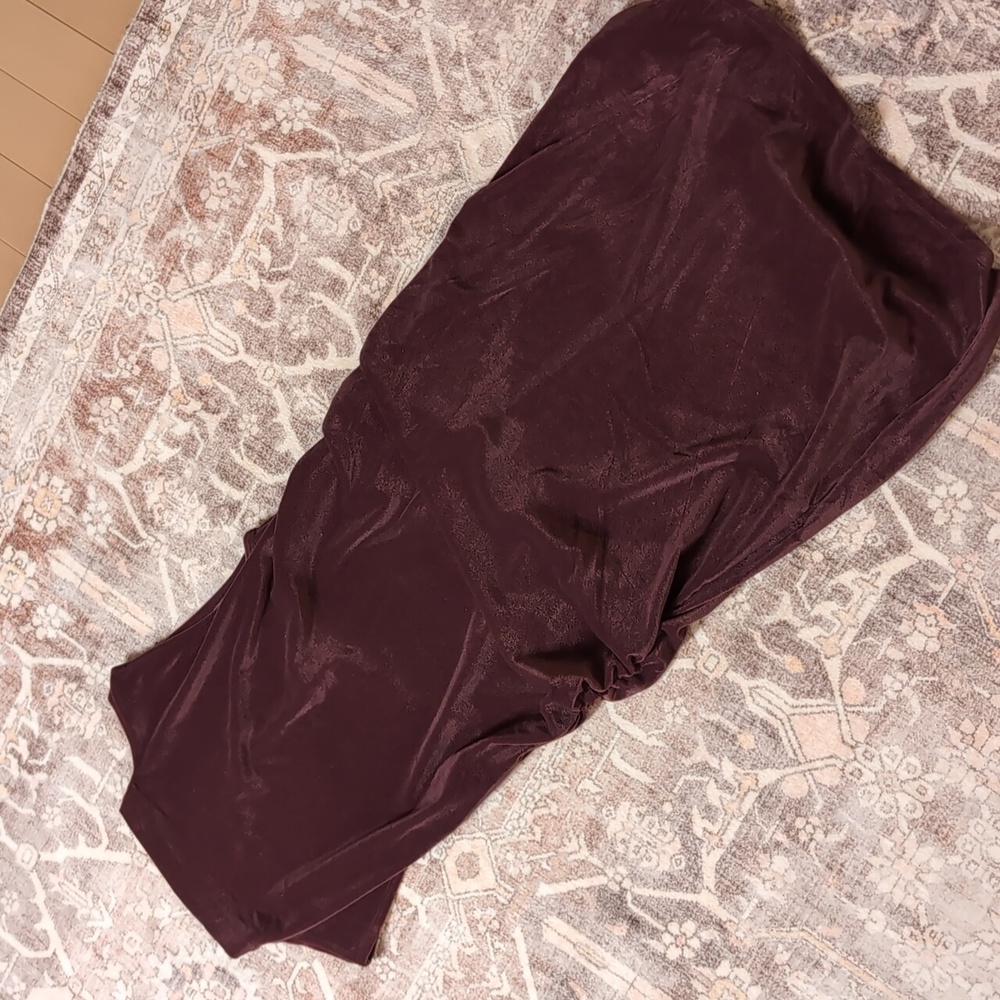 a new day Dark Burgundy Sleeveless Mini Dress